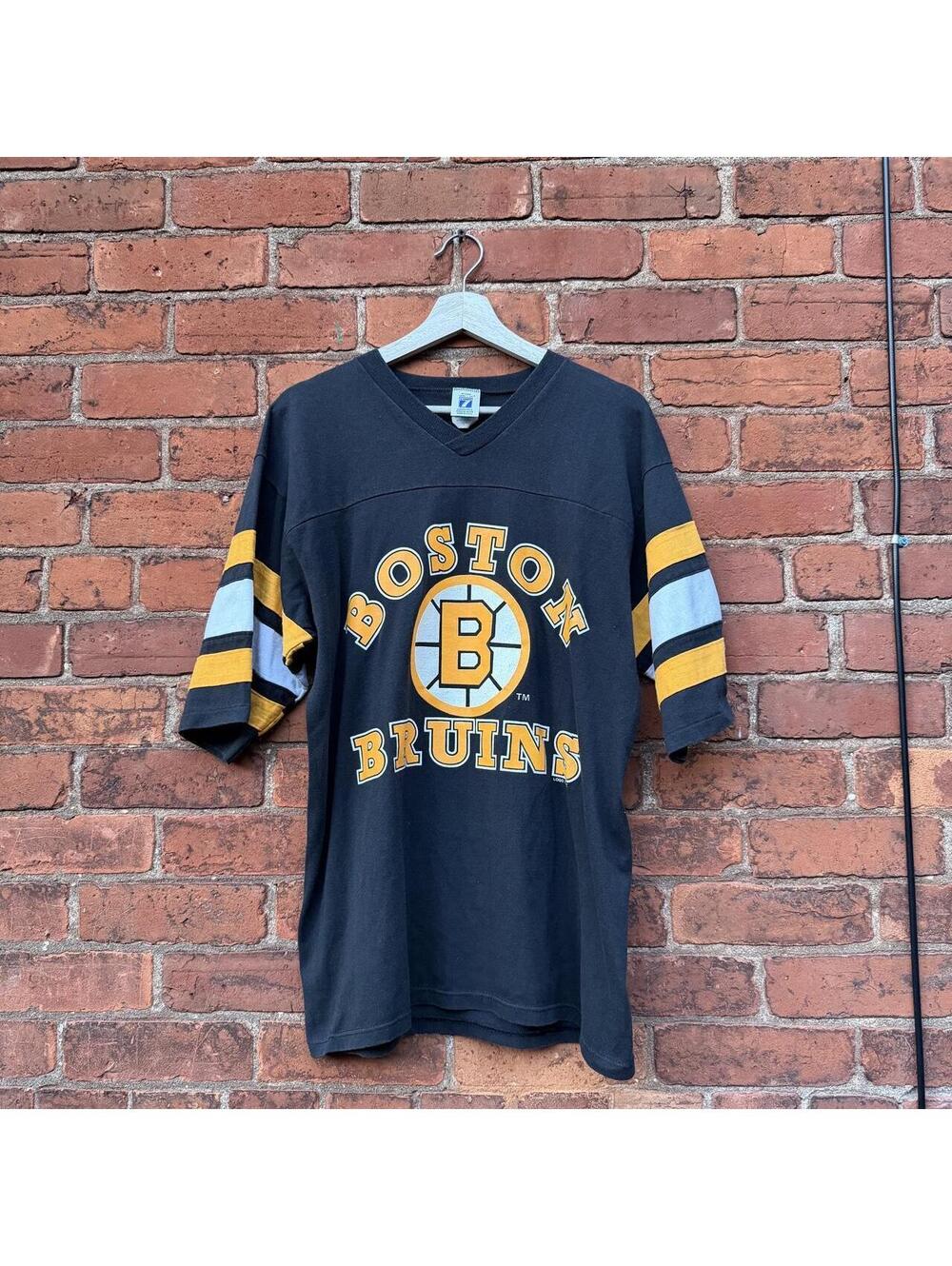Vintage Boston bruins logo 7 jersey t shirt 90s L